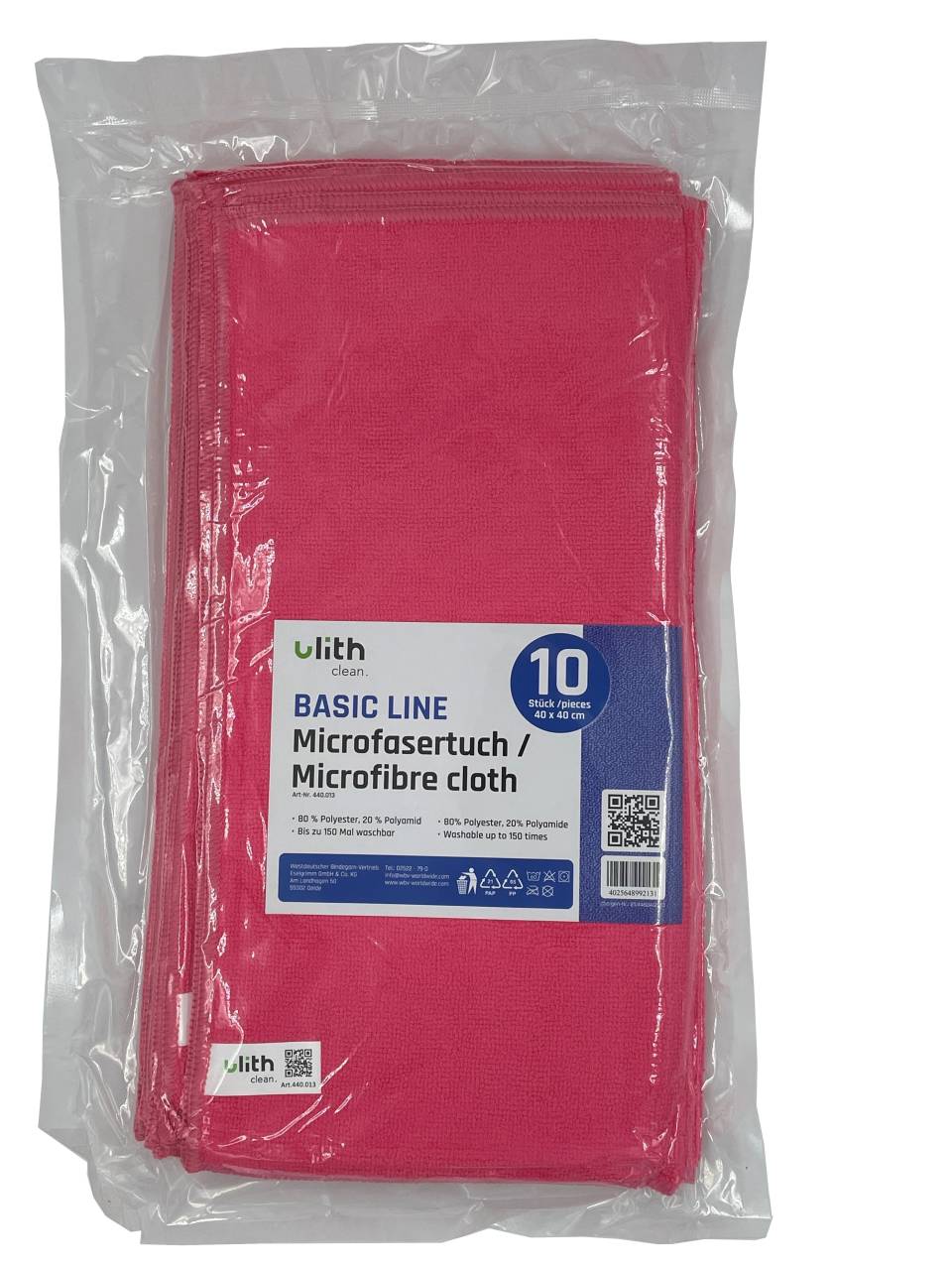 Clean-Basic-Microfasertuch rot 10er Pack